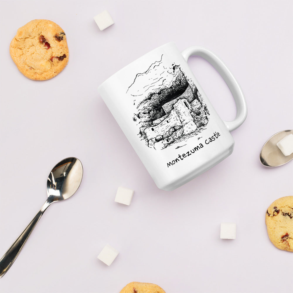 White glossy mug