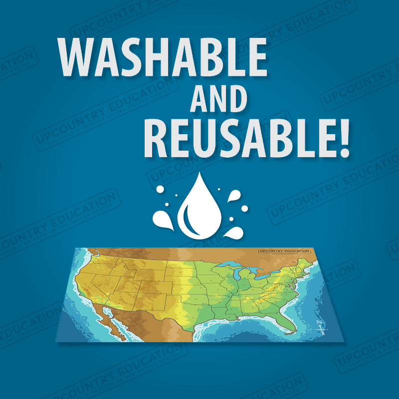 US Geography and History Placemats - 4 Pack