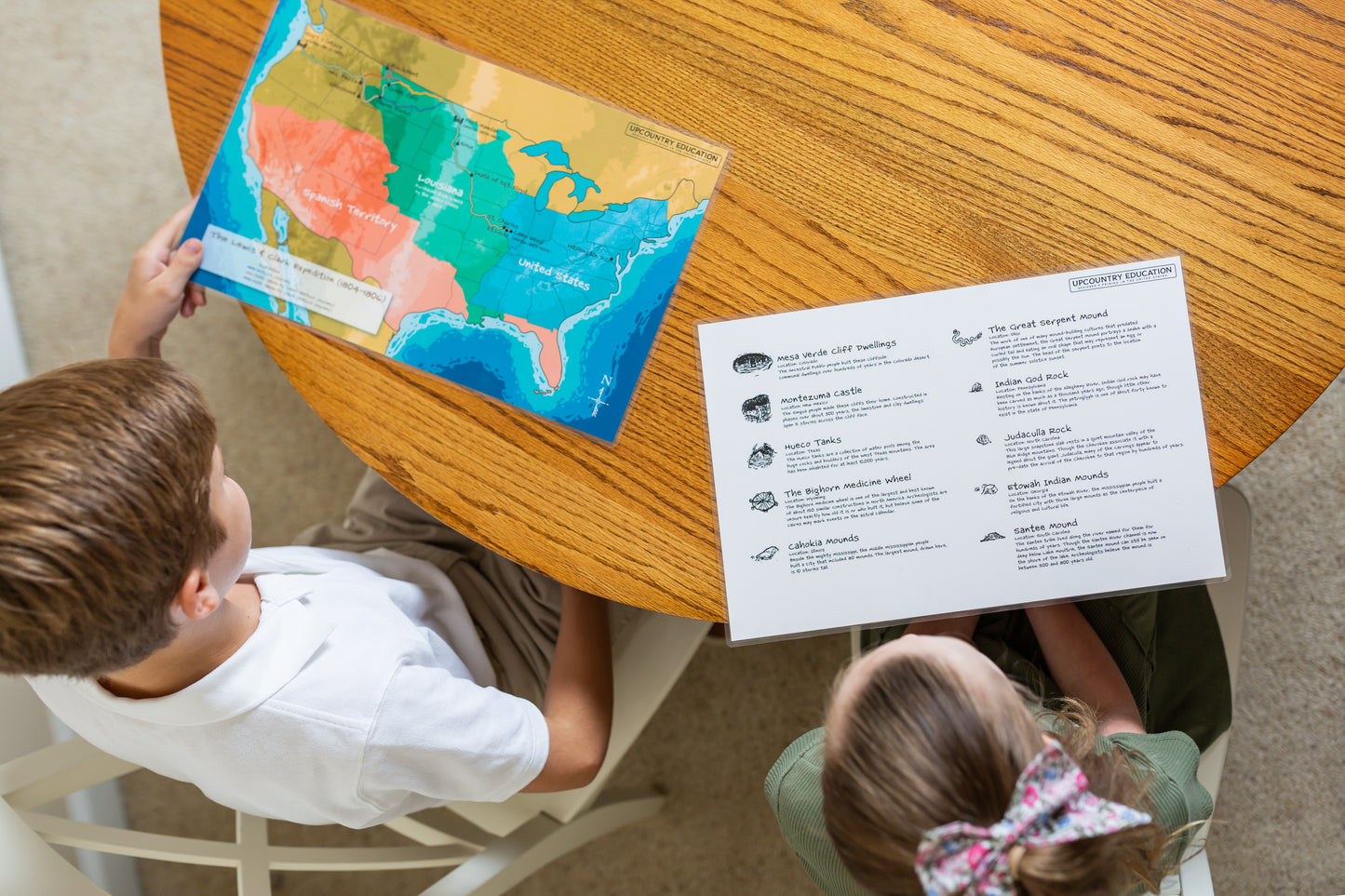 Native American Cultural Sites Laminated Map - Placemat Map