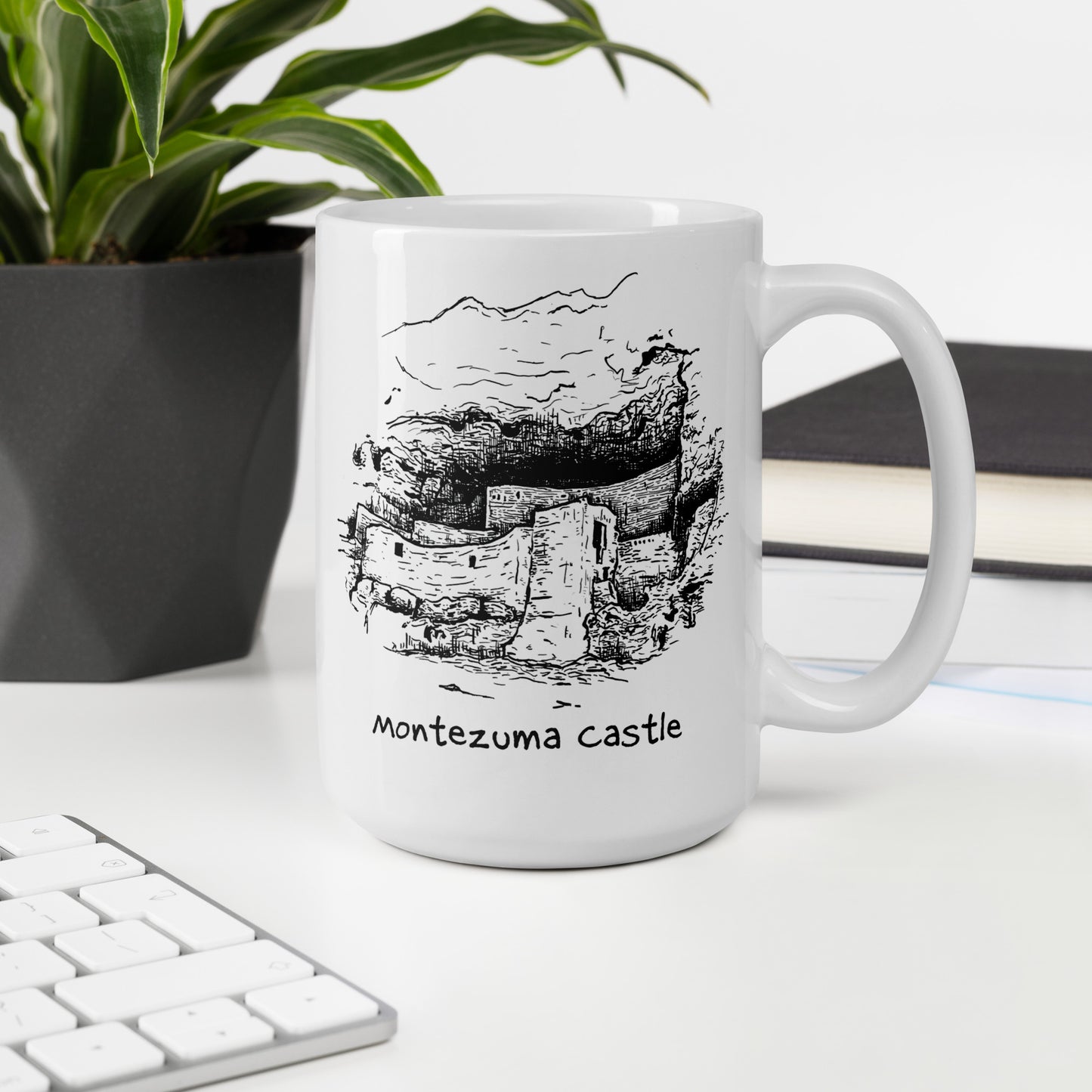 White glossy mug